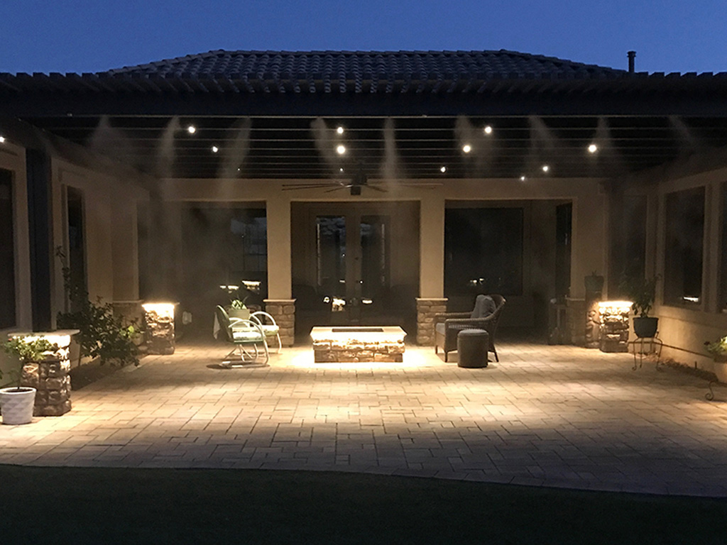 Residential Patio Bathed in Light