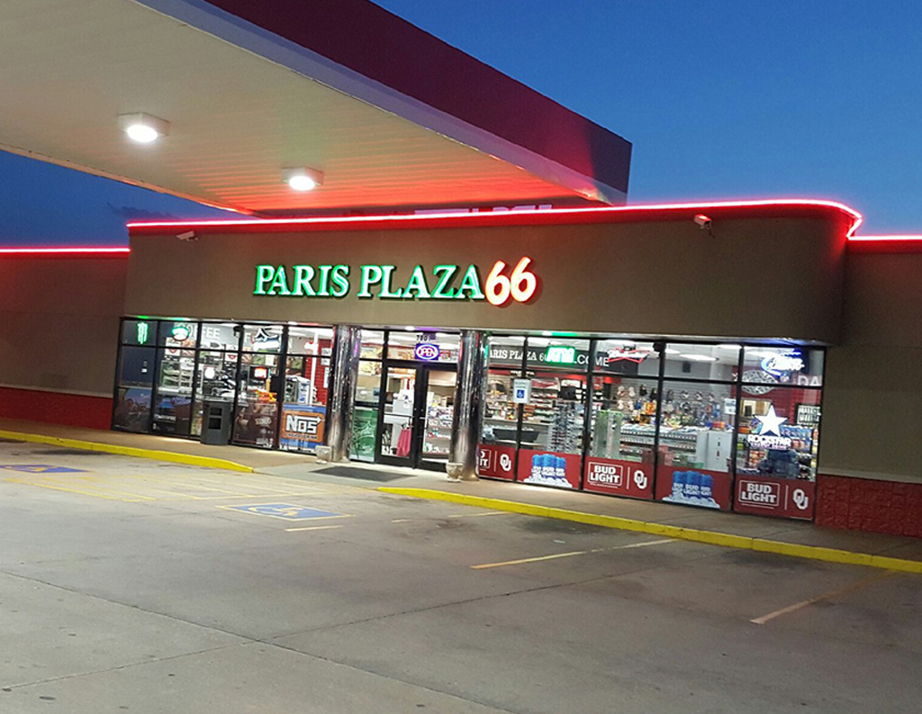 Great Lighting Fuels This Gas Station and Mini-Mart